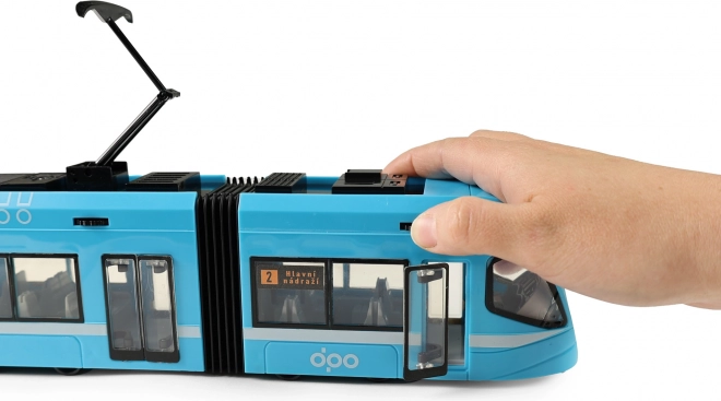 Tramway moderne bleu Ostrava 47 cm