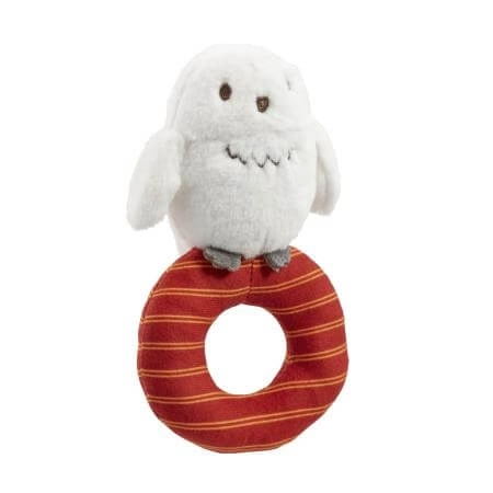 Hibou Hedwige en peluche et hochet Rainbow Harry Potter