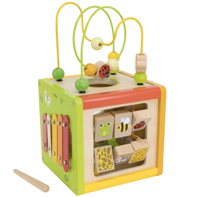 Cube en bois 5 en 1