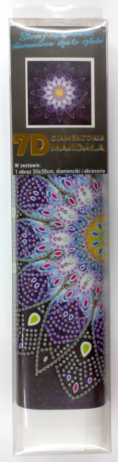 Norimpex Peinture de diamant 7D Mandala bleue 30x30cm