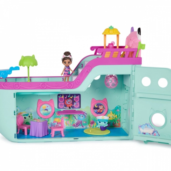 Ensemble de figurines La maison de Gabin's Cat - Sirènes du bateau de croisière