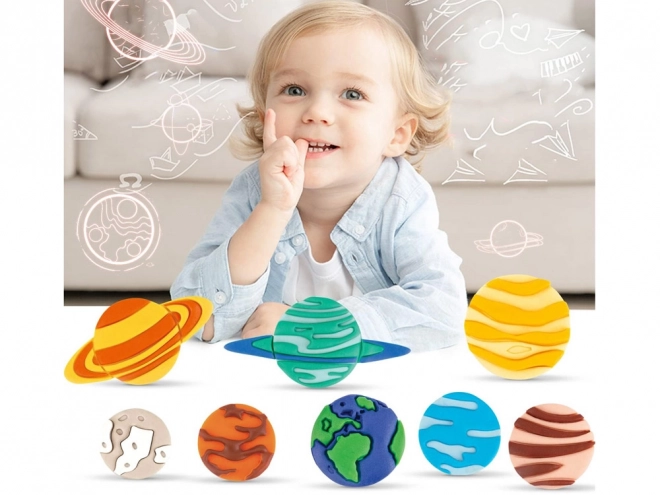 Kit éducatif de pâte à modeler Système solaire