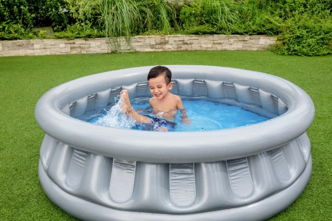 Piscine gonflable pour enfants vaisseau spatial 152x43cm en boîte 30x30x7cm
