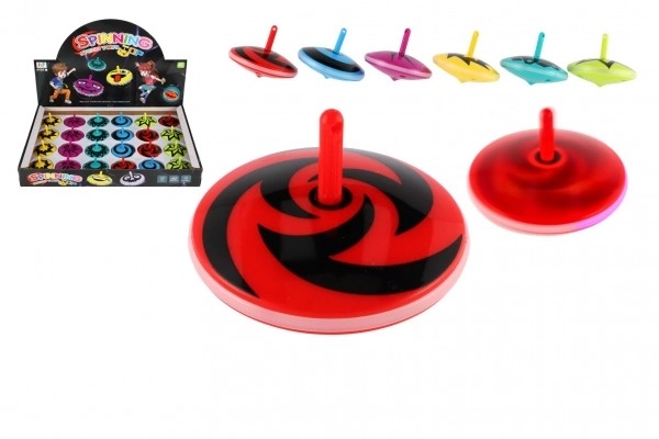 Toupie lumineuse en plastique 6cm fonctionnant sur piles avec lumière 6 couleurs