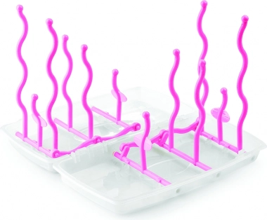 Égouttoir pliable pour biberons Nuvita – rose