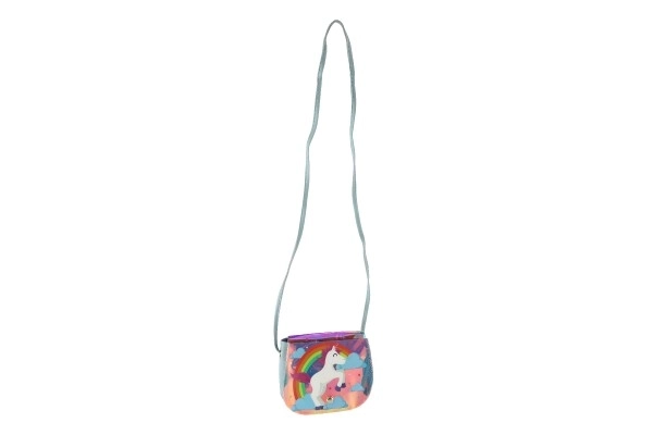 Sac arc-en-ciel licorne en plastique 4 couleurs dans un sachet 17x15x3cm