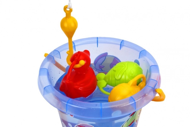 Ensemble de pêche Canne Seau Bac à sable 7624