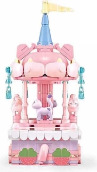 Sluban manège pastel avec petit chat – jeu de construction