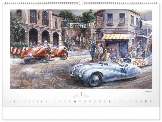 Calendrier mural NOTIQUE Oldtimers – Václav Zapadlík 2025, 64 x 42 cm