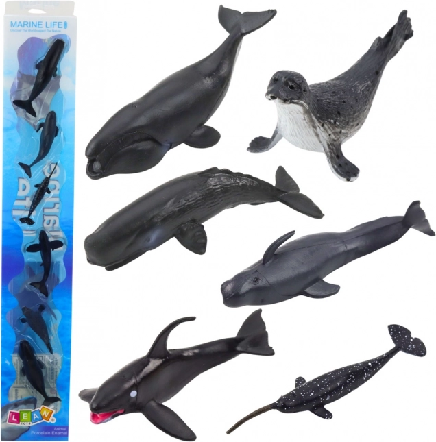 Ensemble de figurines de mammifères marins