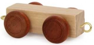 Small foot wagon plat alphabet pour circuits de trains en bois