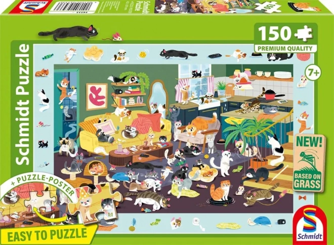 Puzzle Jeux de chats 150 pièces