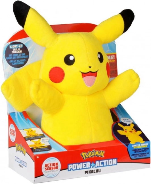 Peluche interactive POKÉMON Pikachu Power Action avec lumières et sons