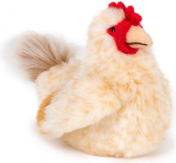Poule en peluche assise 23 cm