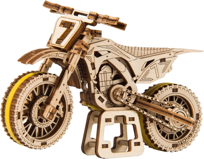 Puzzle 3D en bois moto MotoCross WOODEN CITY (88 pièces)