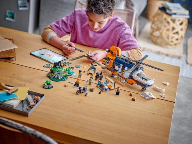 LEGO City 60437 Hélicoptère pour l'exploration de la jungle au camp de base