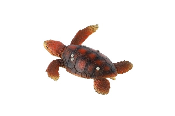 Tortue caouanne en plastique 8 cm dans un sac