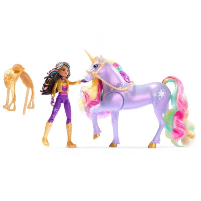 Licorne lumineuse et figurine Sophia & Wildstar