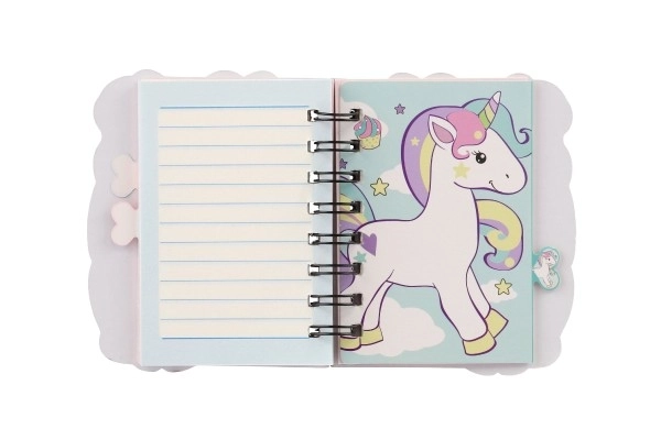 Bloc-notes avec motif de licorne