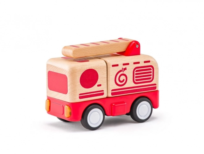 Camion de pompiers avec éclairage et signal