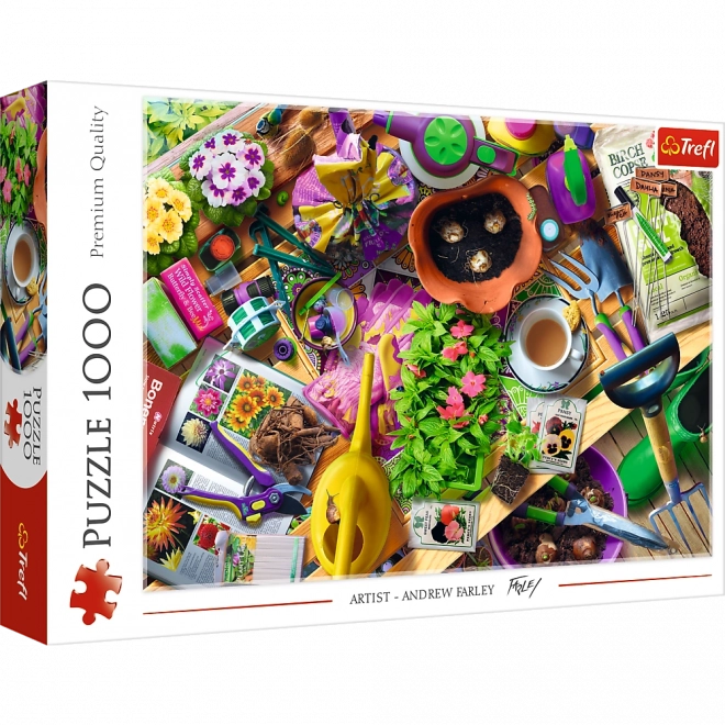 Puzzle 1000 pièces – Rangement au jardin TREFL