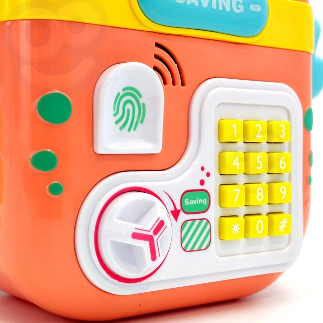 Coffre-fort électronique pour pièces en forme de crabe orange