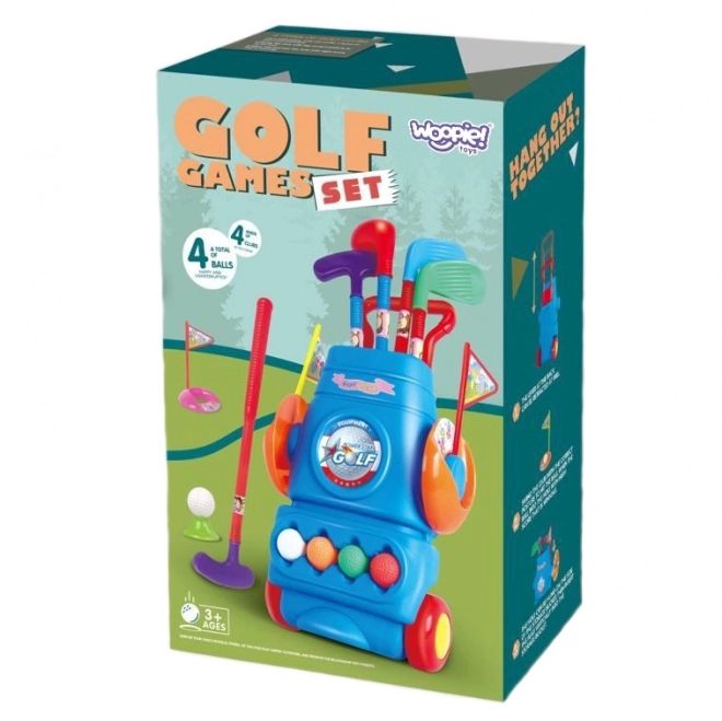 Ensemble de golf pour enfants avec support à roulettes Woopie