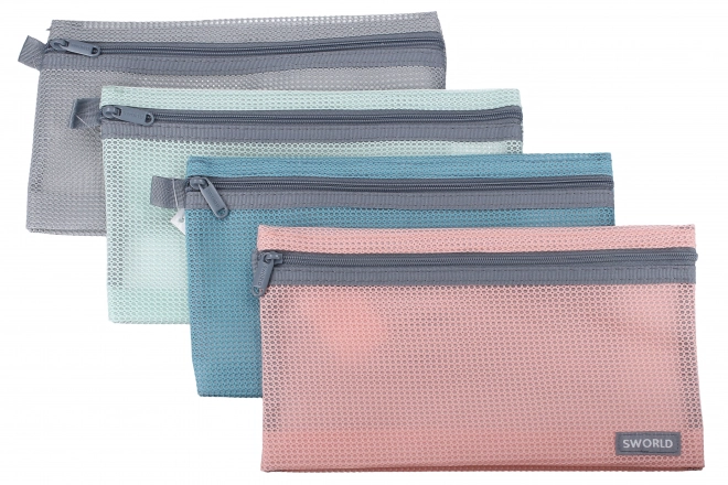 Pochette zippée multicolore 23x13 cm