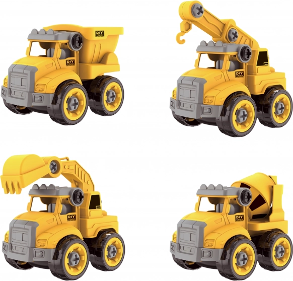 Voiture de construction à visser 4 pièces 13 cm