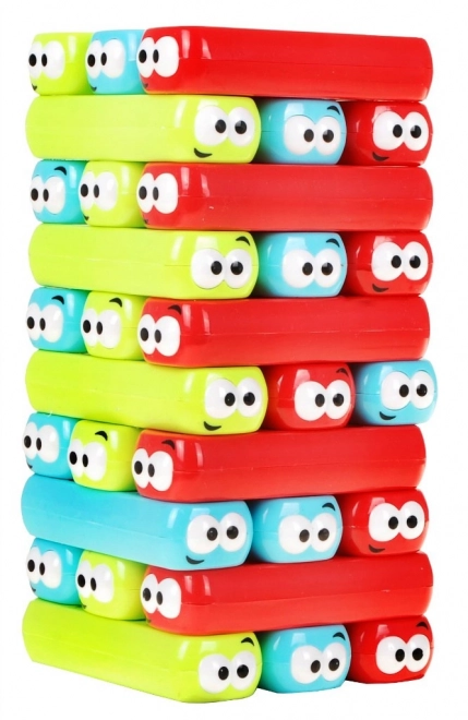 Jeu Jenga Junior pour enfants 3+ Tour de cubes + poutres colorées + dé
