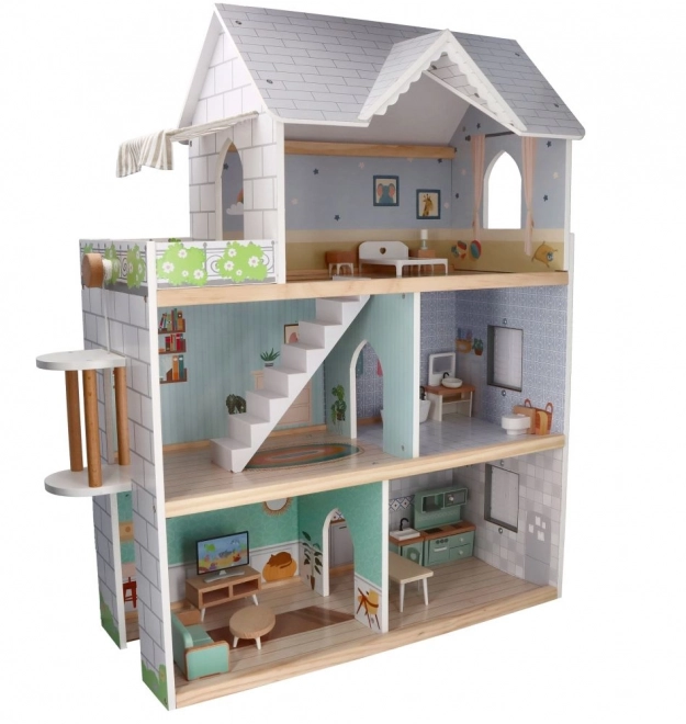 Grande maison de poupées en bois