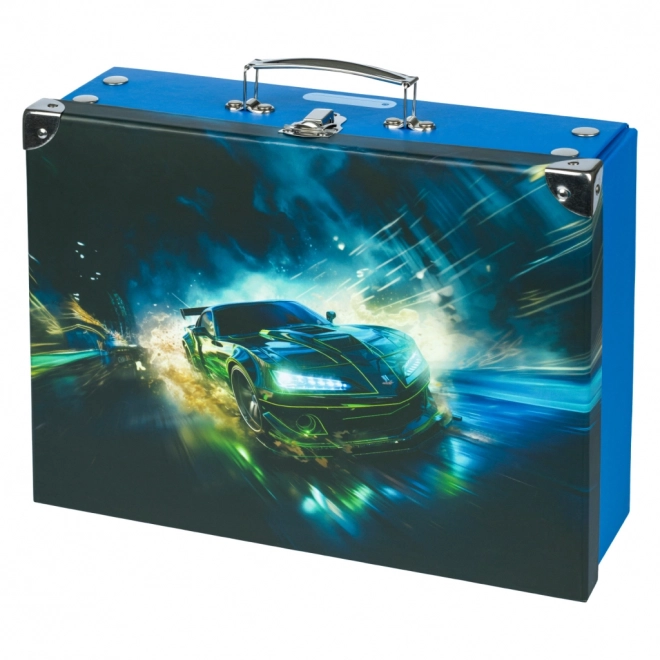 BAAGL Valise scolaire pliable Voiture de course avec ferrures