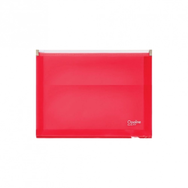 Enveloppe avec zip rose A5 Opaline