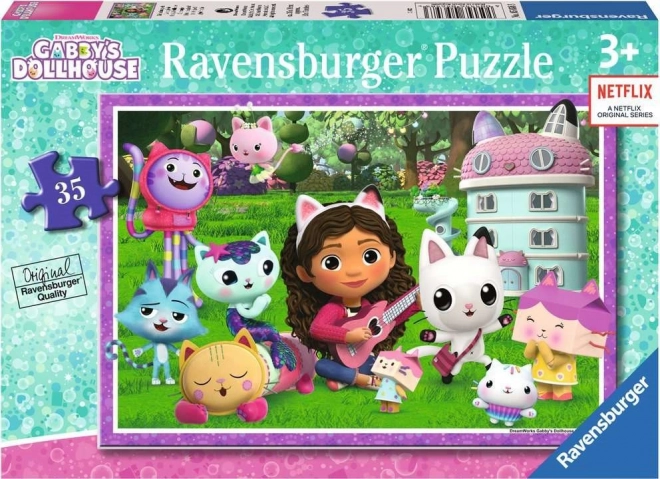 Puzzle Ravensburger Maison de Chat Gabby 35 pièces