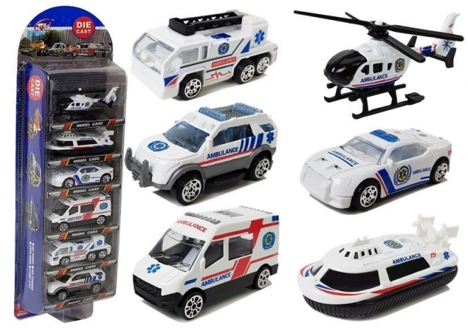 Ensemble de véhicules de secours 1:64 6 pièces