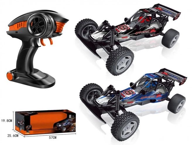Voiture télécommandée avec lumières LED et batterie 7,4V