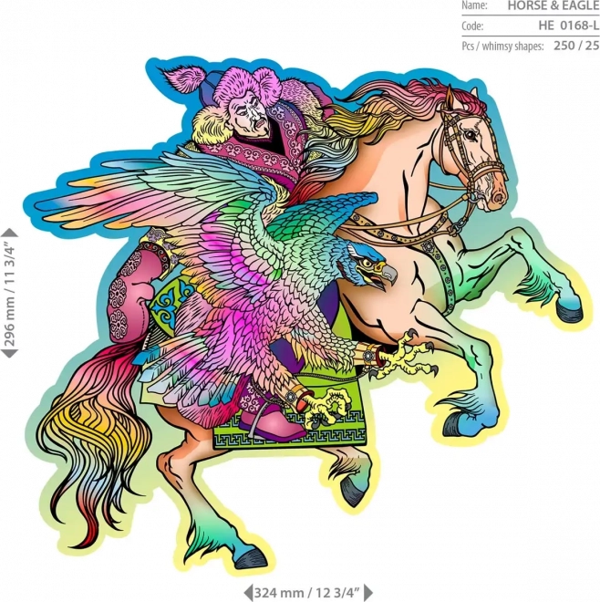 Puzzle en bois Cheval et Aigle 250 pièces