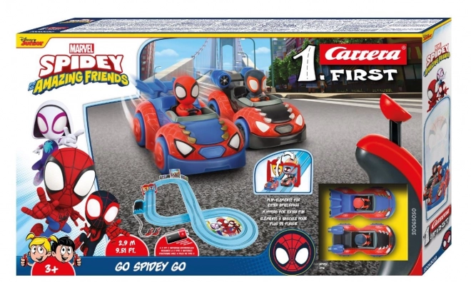 Circuit de course avec véhicules Premier Spider Man Spidey Go 2,9 m