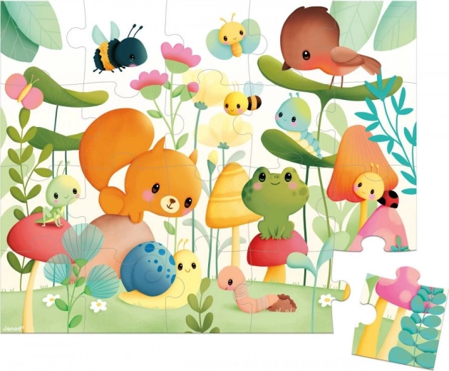 Scène joyeuse du jardin