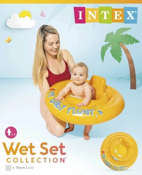 Bouée bébé gonflable +- 70cm en boîte 6-12m
