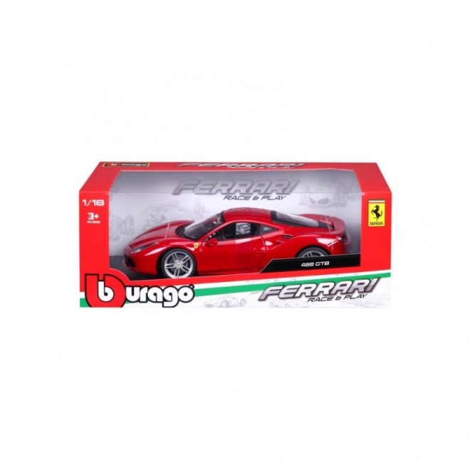 Voiture en métal Ferrari 488 GTB rouge