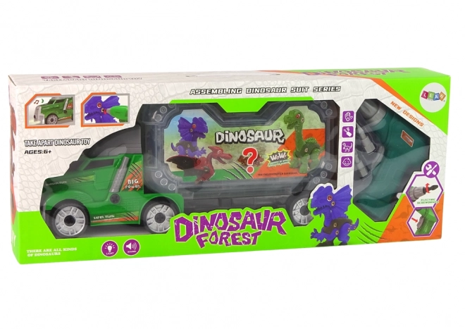 Lampe frontale avec dinosaures pour montage avec perceuse