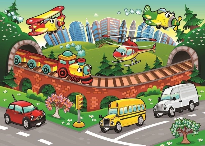 Puzzle transport 50 pièces