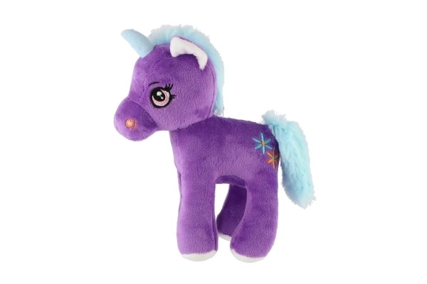Licorne violette en peluche 20 cm