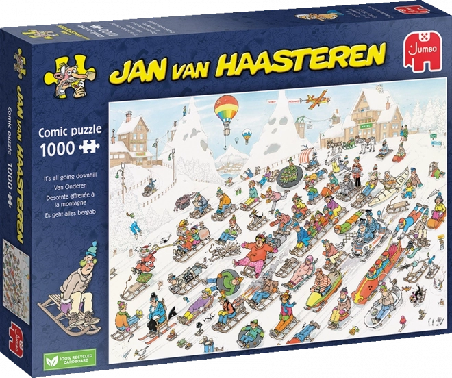 Puzzle Jan van Haasteren Tout dévale la pente 1000 pièces