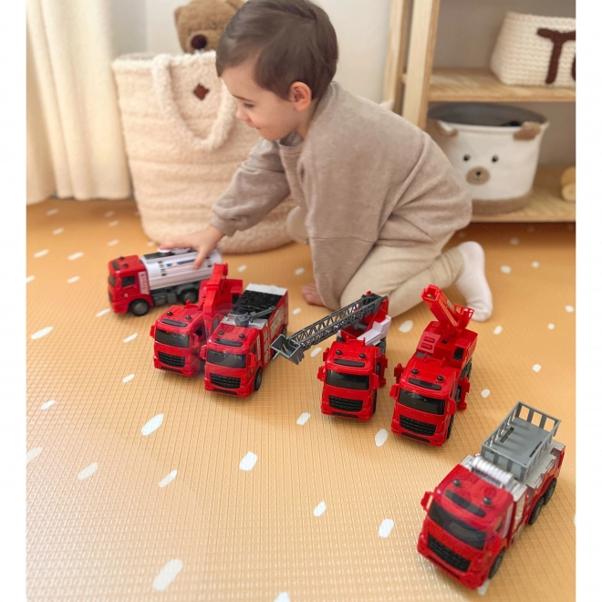 Ensemble Woopie voitures de pompiers 6 en 1