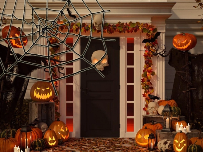 Fausse toile d'araignée noire pour Halloween