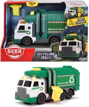 Camion poubelle jouet avec lumières et sons 15 cm
