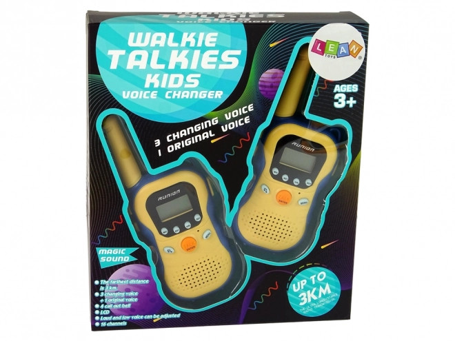 Émetteurs-récepteurs à ondes courtes pour enfants jaunes 2 pcs.