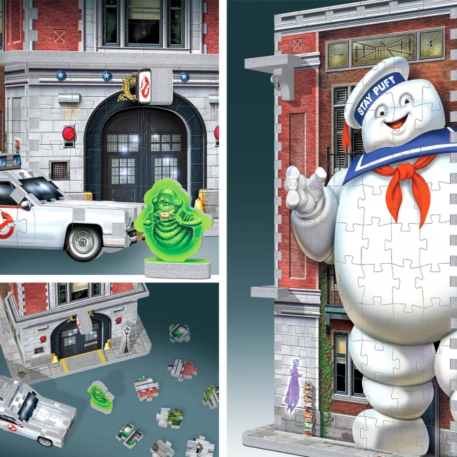 Puzzle 3D WREBBIT Ghostbusters : Caserne des pompiers des chasseurs de fantômes 500 pièces